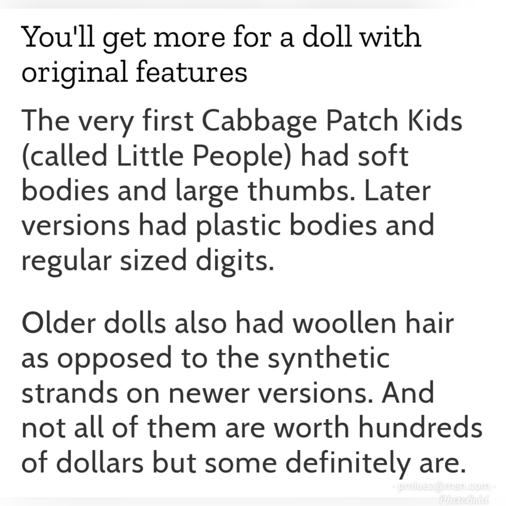 Cabbage Patch Doll - Picture 8 of 8